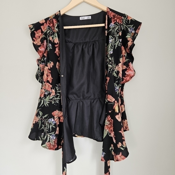 women's DEX wrap blouse size small - Picture 7 of 10